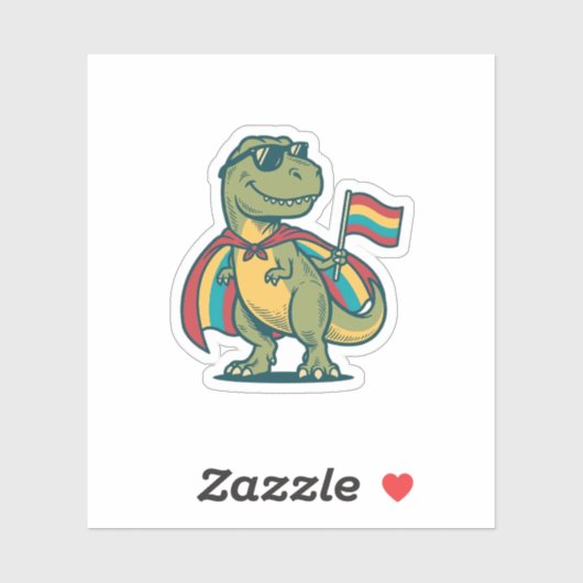 Sticker Conception de chemise vectorielle de dinosaure de (Feuille)