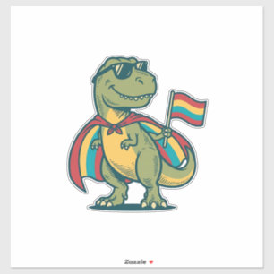 Sticker Conception de chemise vectorielle de dinosaure de