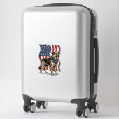 Sticker Conception de chemise vectorielle de drapeau de ch (Sur valise)