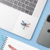 Sticker Conception de chemise vectorielle de libellule pat (Ordinateur portable avec iPhone)