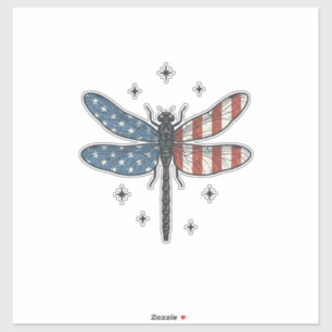 Sticker Conception de chemise vectorielle de libellule pat