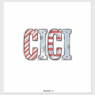 Sticker Conception de chemise vectorielle de nom CICI patr