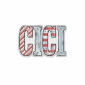 Sticker Conception de chemise vectorielle de nom CICI patr (Devant)
