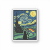 Sticker Conception de chemise vectorielle de paysage noctu (Devant)