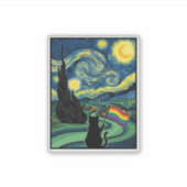 Sticker Conception de chemise vectorielle de paysage noctu (Devant)