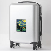 Sticker Conception de chemise vectorielle de paysage noctu (Sur valise)