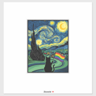 Sticker Conception de chemise vectorielle de paysage noctu
