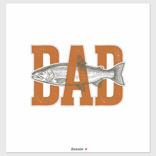 Sticker Conception de chemise vectorielle de pêche de papa (Feuille)