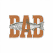 Sticker Conception de chemise vectorielle de pêche de papa (Devant)