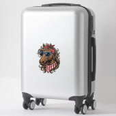 Sticker Conception de chemise vectorielle de tête de cheva (Sur valise)