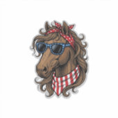 Sticker Conception de chemise vectorielle de tête de cheva (Devant)