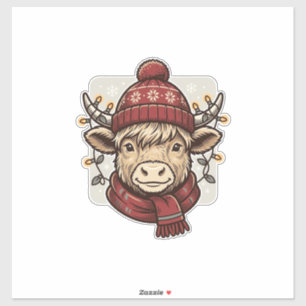 Sticker Conception de chemise vectorielle de vache des Hig
