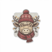 Sticker Conception de chemise vectorielle de vache des Hig (Devant)