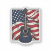 Sticker Conception de chemise vectorielle drapeau patrioti (Devant)