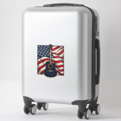 Sticker Conception de chemise vectorielle drapeau patrioti (Sur valise)