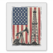 Sticker Conception de chemise vectorielle du drapeau améri (Devant)
