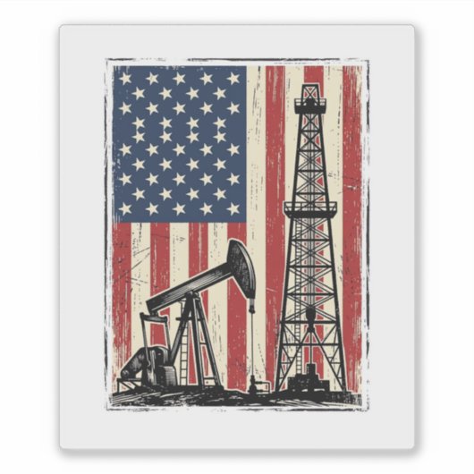 Sticker Conception de chemise vectorielle du drapeau améri (Devant)