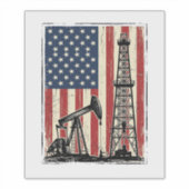 Sticker Conception de chemise vectorielle du drapeau améri (Devant)