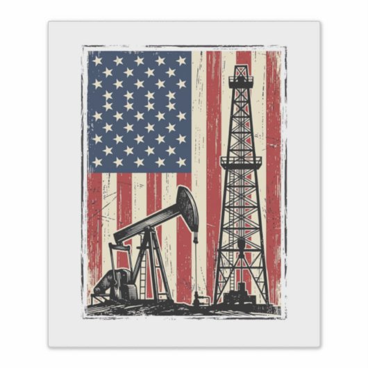 Sticker Conception de chemise vectorielle du drapeau améri (Devant)