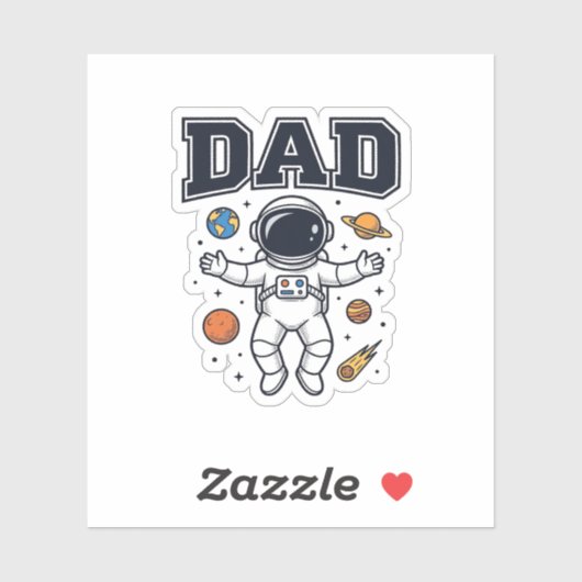 Sticker Conception de chemise vectorielle espace astronaut (Feuille)