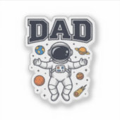 Sticker Conception de chemise vectorielle espace astronaut (Devant)