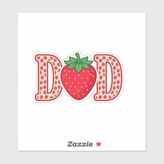 Sticker Conception de chemise vectorielle lettrage fraise (Feuille)