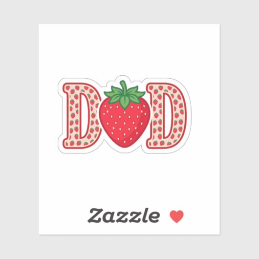 Sticker Conception de chemise vectorielle lettrage fraise (Feuille)