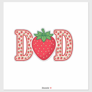 Sticker Conception de chemise vectorielle lettrage fraise