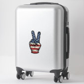 Sticker Conception de chemise vectorielle main de paix pat (Sur valise)