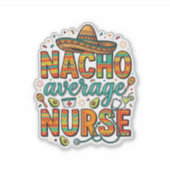 Sticker Conception de chemise vectorielle Nacho Average Nu (Devant)