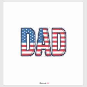 Sticker Conception de chemise vectorielle Papa patriotique