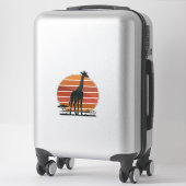 Sticker Conception de chemise vectorielle Safari Coucher d (Sur valise)
