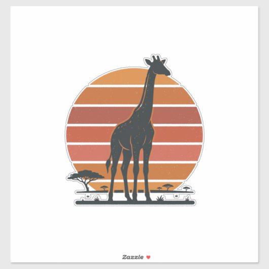 Sticker Conception de chemise vectorielle Safari Coucher d (Feuille)