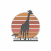 Sticker Conception de chemise vectorielle Safari Coucher d (Devant)