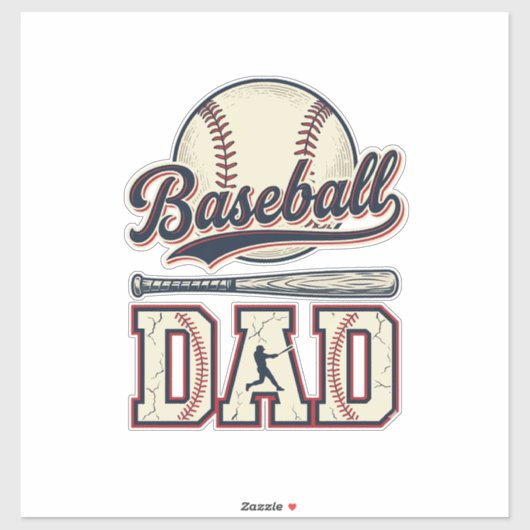Sticker Conception de chemise vectorielle Vintage Baseball (Feuille)