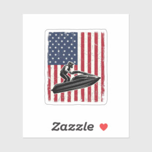Sticker Conception de chemise vectorielle vintage jet ski