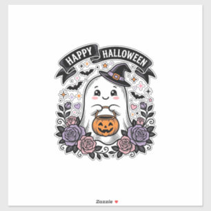 Sticker Conception de chemise vintage Citrouille Fantôme H