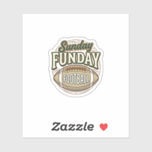 Sticker Conception de chemise vintage de football Sunday F