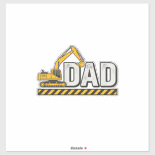 Sticker Conception de chemise vintage excavatrice Papa Con