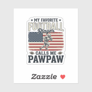 Sticker Conception de chemise vintage Football Pawpaw Drap