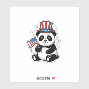 Sticker Conception de chemise vintage patriotique Panda Fl