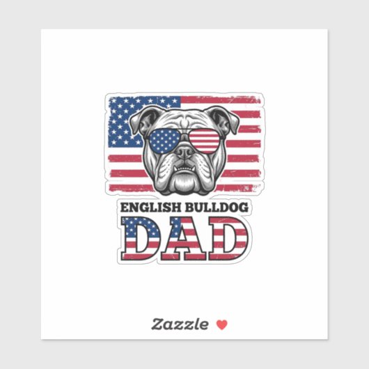 Sticker Conception de chemise vintage patriotique papa bou (Feuille)