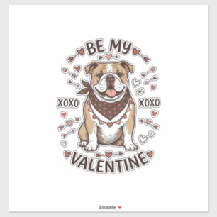 Sticker Conception de chemise vintage Saint-Valentin Bulld