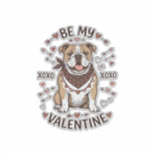 Sticker Conception de chemise vintage Saint-Valentin Bulld (Devant)