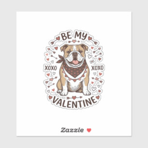 Sticker Conception de chemise vintage Saint-Valentin Bulld