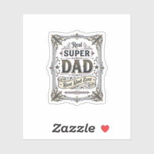 Sticker Conception de chemise Vintage Super Papa Meilleur