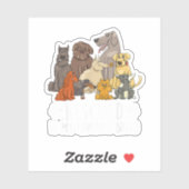 Sticker Conception de chien drôle pour hommes et femmes av (Feuille)