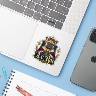 Sticker Conception de chien royal roi Bouledogue français