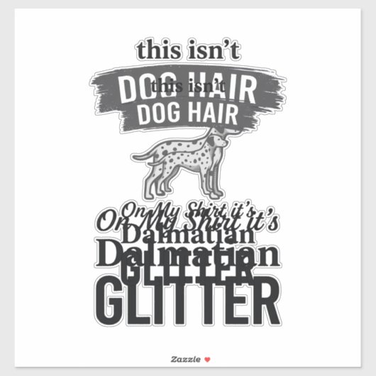 Sticker Conception de citation de cheveux de chien drôle d (Feuille)