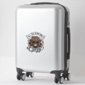 Sticker Conception de citation folle florale de vache des (Sur valise)